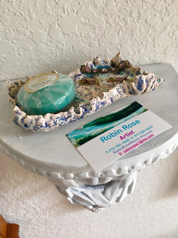 Ceramic Wave Jewelry Tray Jewelry Tray Ring Tray Jewelry