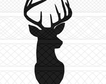 Deer Head SVG & PNG Cut File for Silhouette Cameo/Portrait and Cricut Explore DIY Craft Cutters