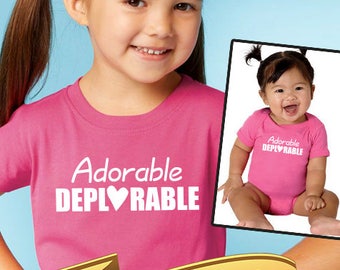adorable deplorable trump onesie or toddler shirt | trump baby gift