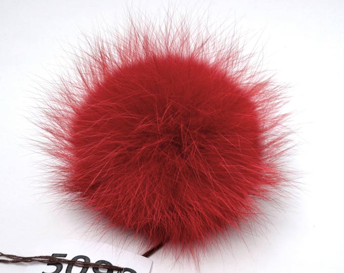 6" FOX FUR POMPOM! Red Pom-Pom, Fox Pom Pom, Real Fur Pom Pom, Genuine Fur, Pom Pom for Winter Hat, Pom Pom for Women Hat, for Knitted hat