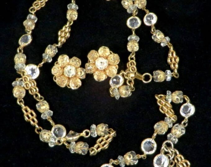 Bridal Jewelry Set, Crystal Necklace, Bracelet, Earrings, Vintage Eisenberg Jewelry, High End Jewelry Set, Gift for Her Bridal Jewelry Set, Crystal Necklace, Bracelet, Earrings, Vintage Eisenberg Jewelry, High End Jewelry Set, Gift for Her