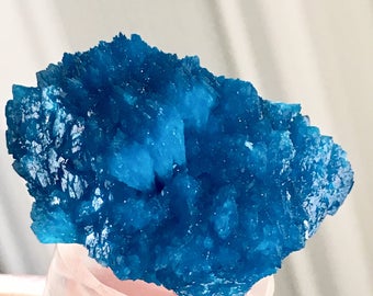 Biggest Rare 59.2ct XXL Cavansite Crystal Specimen - Wagholi Mine, Maharashtra, India - Item:CV17030