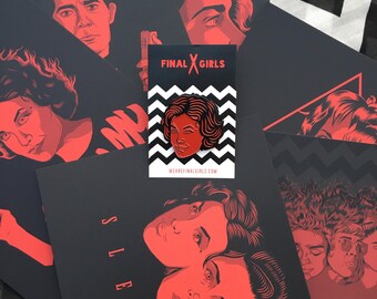 Twin Peaks "Audrey" enamel pin & 6 print set