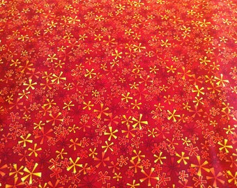 Red and yellow Robert Kaufman quilting fabric - 4 yards