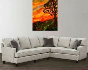 Acrylic Painting, Original 18x24, acrylic Landscape, Before the Storm Painting, Painted in the USA, #5