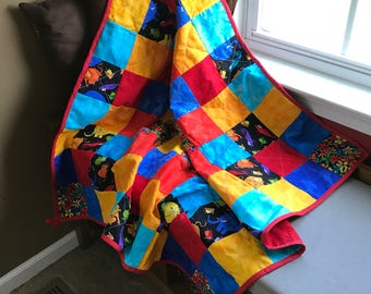 Bright Jungle Print Blanket for Baby or Toddler