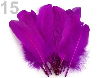 015 - Set of 5 violet purple goose 16/21 cm