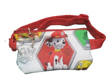 Insulin Pump Pouch Pack Marshall with dog bone zip charm.