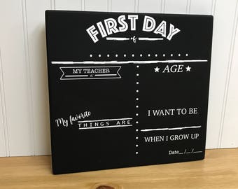First Day of School Chalkboard - First Day of School Sign - Reusable Chalkboard - Back to School Picture - Back to School Sign -