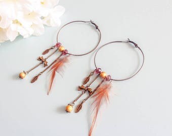 Earrings "Isabella" vintage hoop earrings