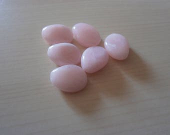 Set of 6 pastel pink resin pucks