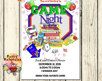 Printable Game Night Party Invitation