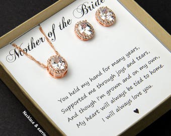 Wedding bridal bridesmaid Jewelry Set,Bridesmaid Gift,Bridesmaid Earrings Necklace Bracelet,Personalized Bridesmaid Gift,mother of the bride