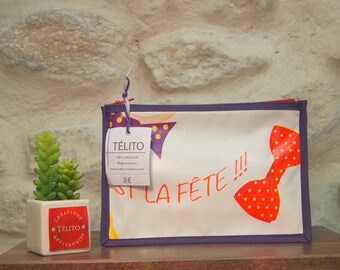 Clown oilcloth pouch