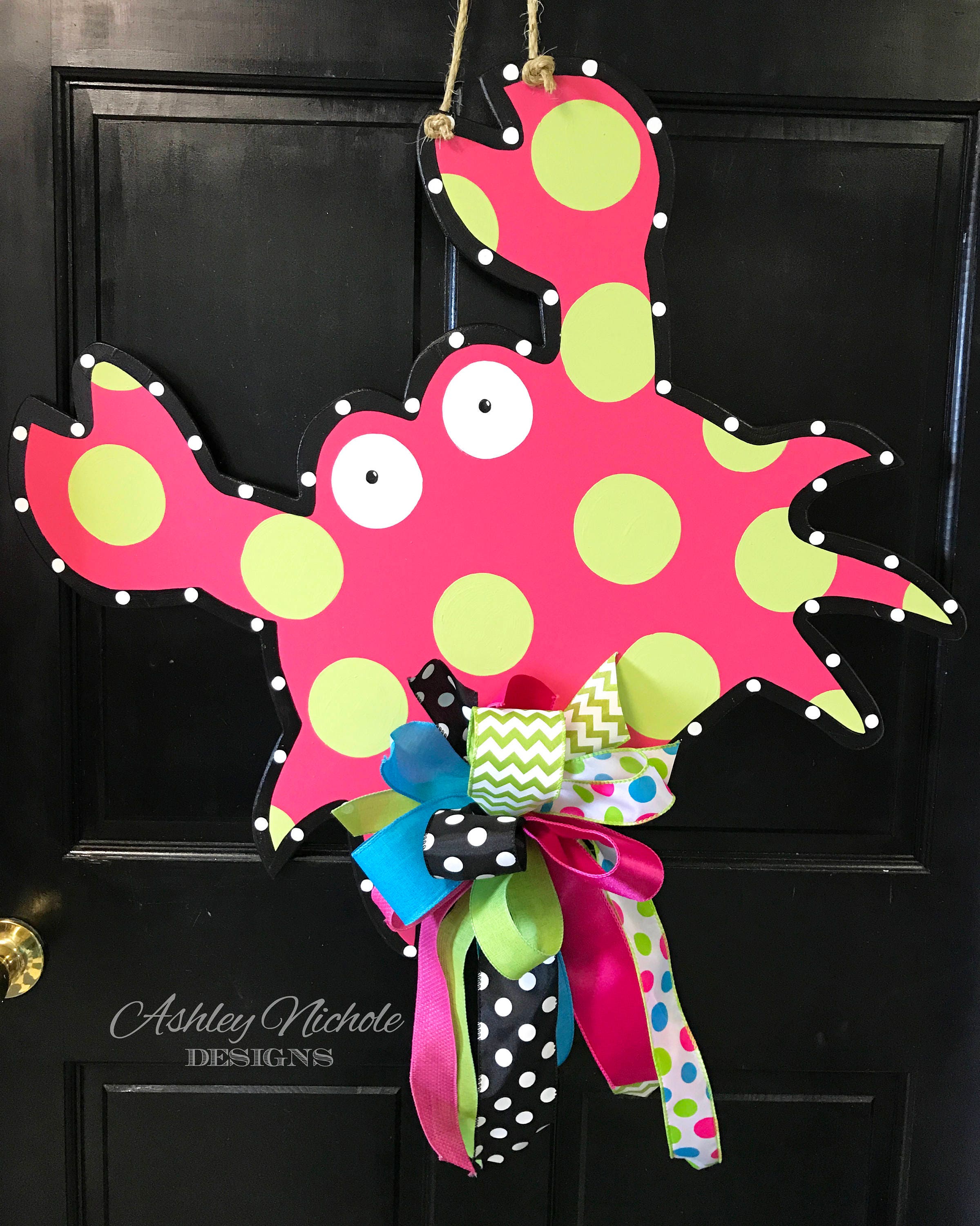 SHIPS NOW Funky Crab Door Hanger Door Decoration