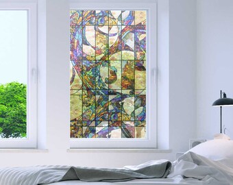 Non-Adhesive Decorative Privacy Window Film Static Cling Meridian 24" x 40"