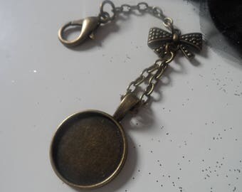 KEY - Juju - 20mm cabochon-pendentif-attache-fermoir-mousqueton-babashop holder