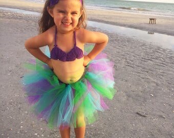 Mermaid tutu, Mermaid costume, baby girl tutu, Newborn photo prop, First birthday tutu, Newborn tutu, Gift for girls, Toddler tutu