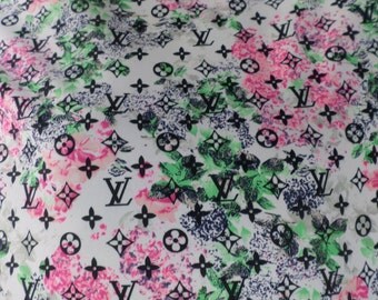 LV Monogram Inspired tie dye print on Spandex Fabric – logofabrics