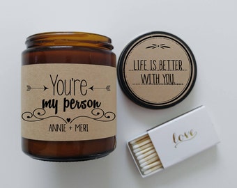 Youre My Person Personzlized Candle Birthday Gift Romantic Gift Boyfriend Gift Greys Anatomy BFF Gift for Husband Gift for Wife Candle Gift