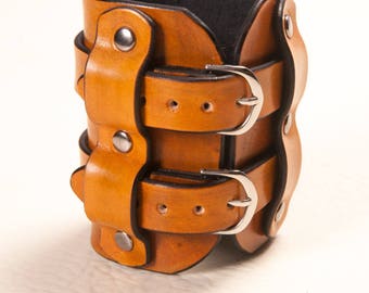 Leather cuff | Etsy