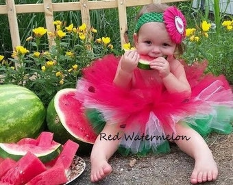 One in a Melon Tutu // Watermelon Tutu // Made to Order // Pink and Red Watermelon // Red Watermelon // Pink Watermelon // 1st Birthday Tutu