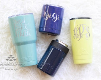 Powder Coated Yeti / Powder Coated RTIC / Ozark Trail / Glitter Yeti / Glitter RTIC / Personalized Yeti / Yeti Rambler / Stainless Steel Cup