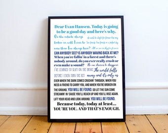 Dear evan hansen | Etsy