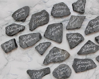 Custom Handwritten Slate Place Cards