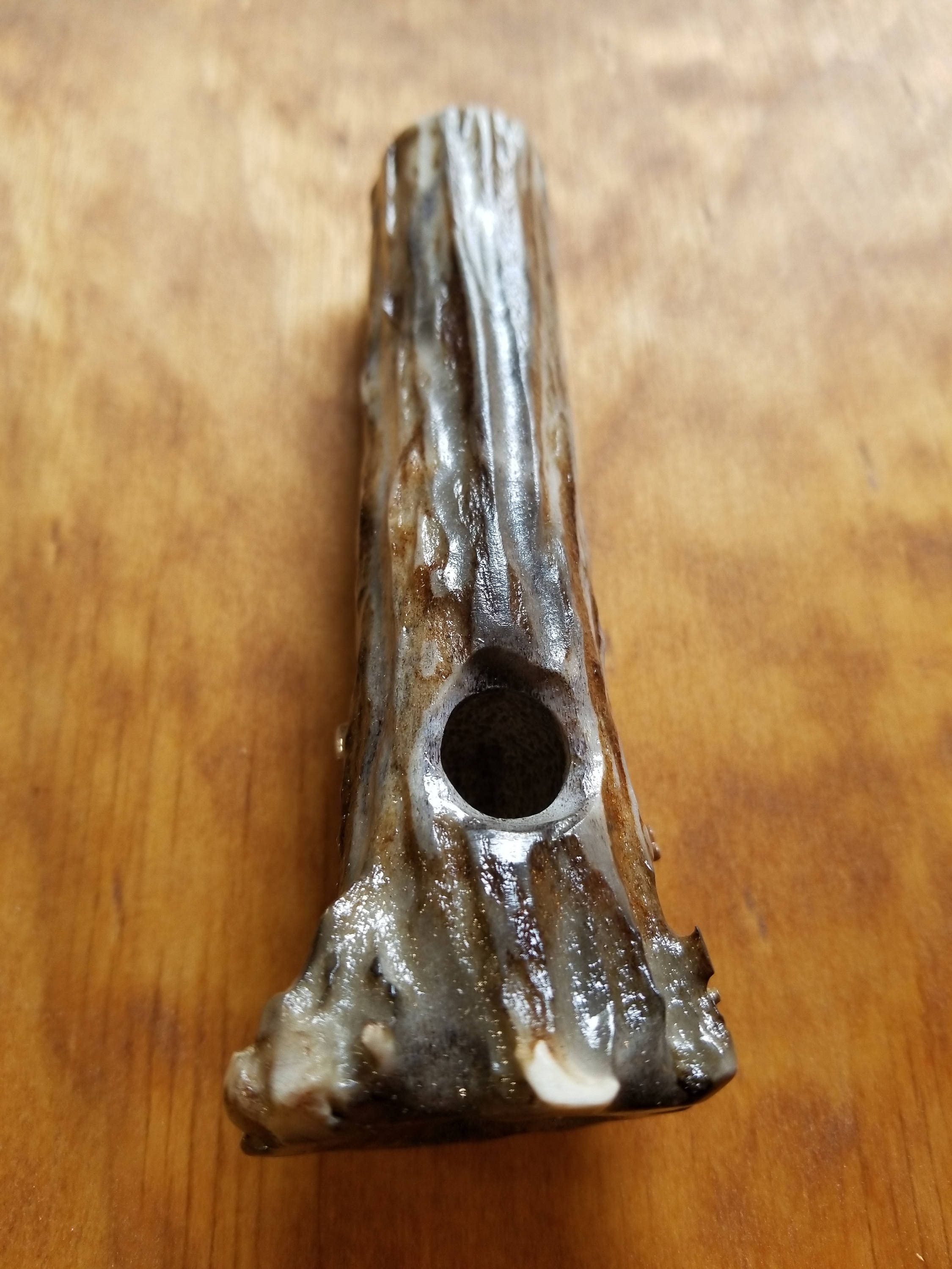 Real Deer Antler Pipe Rustic Native American Tobacco Smoking