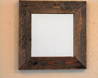 16" Rustic Reclaimed Wood Mirror - decorative mirror, bathroom mirror, bedroom mirror, upcycled, recycled wood, wall mirror, vanity mirror