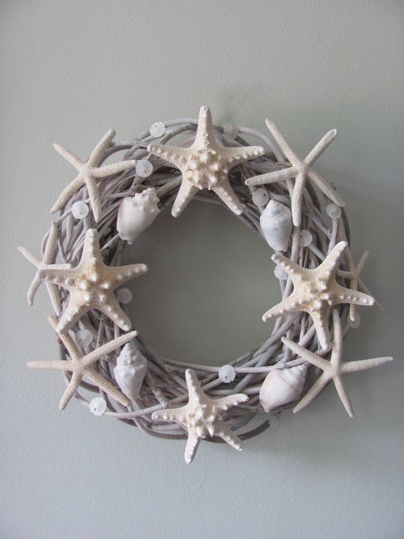 Starfish Wreath, Shell Wreath, Nautical Wreath, Coastal Wreath, Beach Decor, Starfish Decor, Star fish decor, Coastal Chic Decor