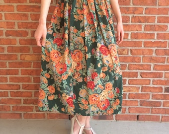 Vintage Ralph Lauren floral midi-skirt