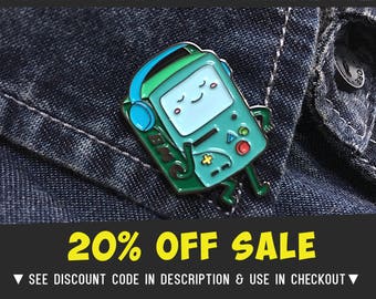 BMO Enamel Lapel Pin - Adventure Time badge pins brooch foodie boyfriend denim gift fanart cosplay costume cartoon