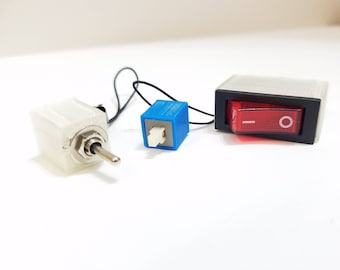 ON/OFF Switch Fidget Keychain / Toggle Switch Fidget Keychain