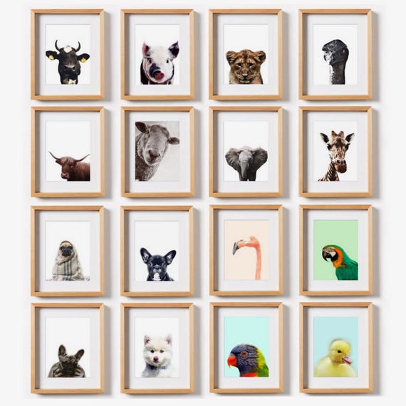 Animal Print Set Nursery Printables Safari animals Farm