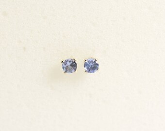Boucles D'oreilles Pendantes En Argent 925 Avec Tanzanite Naturelle - Forme Larme Et Nœud Celtique