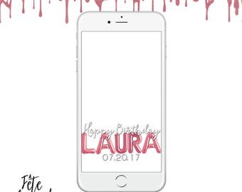 Birthday Snapchat Filter, Custom Birthday Snapchat Geofilter, Custom Geofilter, Birthday Geofilter, Wedding Geofilter, Snapchat Filter