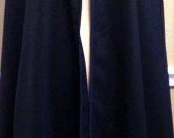 Venetian Nobleman Wool Cloak Half Circle Black