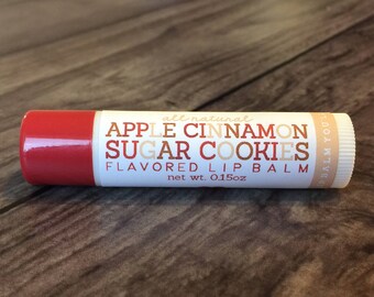 APPLE CINNAMON SUGAR Cookies Lip Balm - All Natural - Homemade - Fall Flavors
