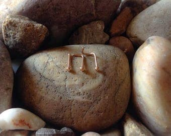 Rose Gold Nose Studs - 3 Styles - Bone, L Shaped or Curved Screw BN