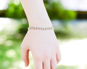 Birthday Gift|for|Woman Gifts Gold Chain Bracelet 18 k Gold Plated Bracelet Woman Bracelet Drop Chain Bracelet White Gold Bracelet|for|Woman