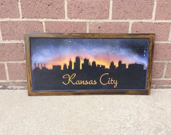 Kansas City Wall Art kansas city skyline | etsy Kansas City Wall Art kansas city skyline | etsy