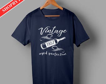 Mens Vintage Classic 1957 T Shirt / 60th Birthday Gifts for Him