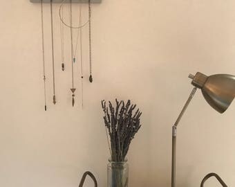 Handcrafted Jewelry Wall Hanger - Aged Gray