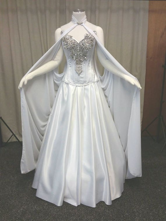 Elven dress fae dress faerie wedding dress handfasting
