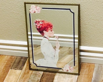 Antique Mirror; Small Mirror; Vintage Mirror