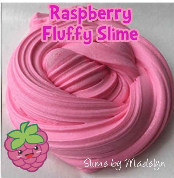 Raspberry Scented Fluffy Slime fluffy slime fruit scented