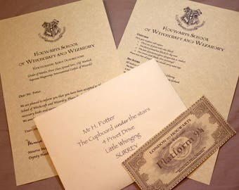 Hogwarts Acceptance letter || Harry Potter Hogwarts letter || Customised Letter || Real Wax Seal Hogwarts Letter ||