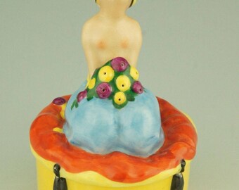 SIGNED Art Deco Porcelain Nightlight by Gazan, Etling Paris